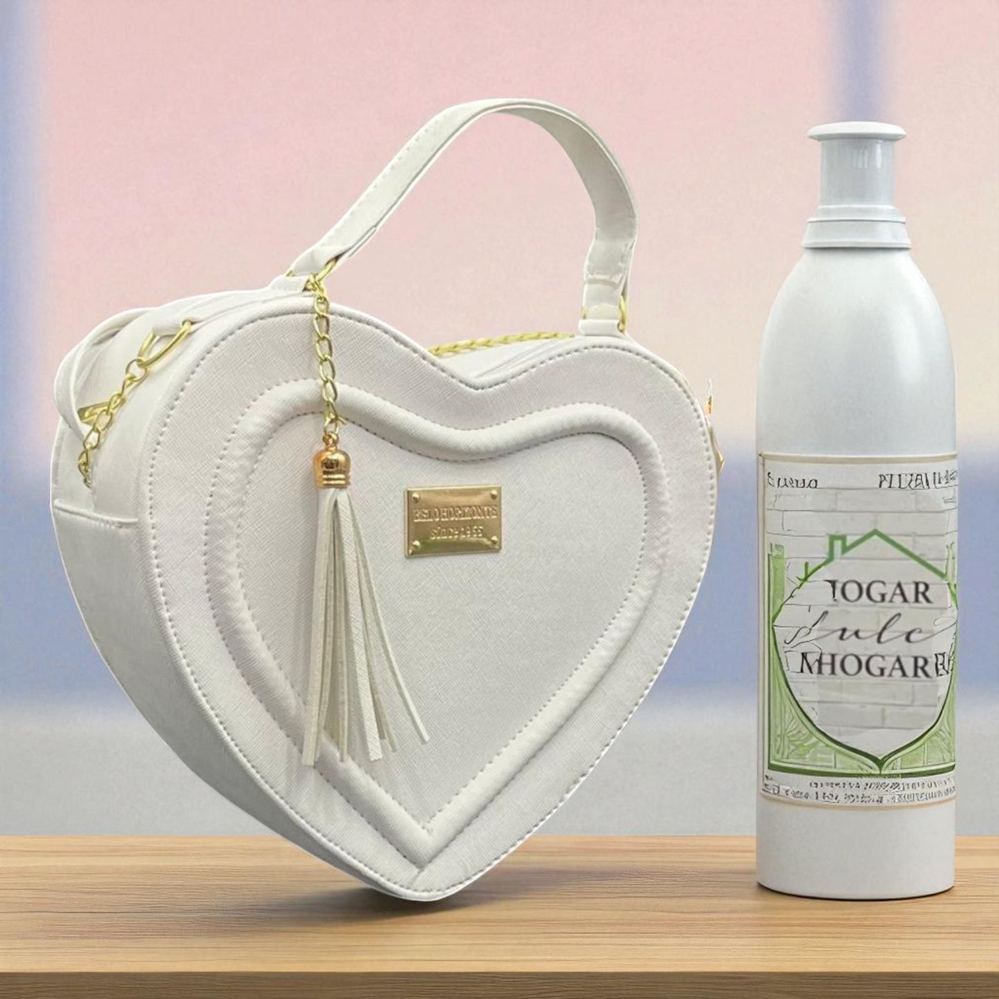 Bolsa de dama ANGELA corazón pastel elegante juvenil con correa larga moderna