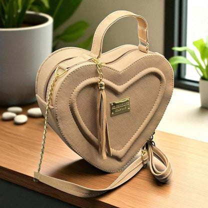 Bolsa de dama ANGELA corazón pastel elegante juvenil con correa larga moderna