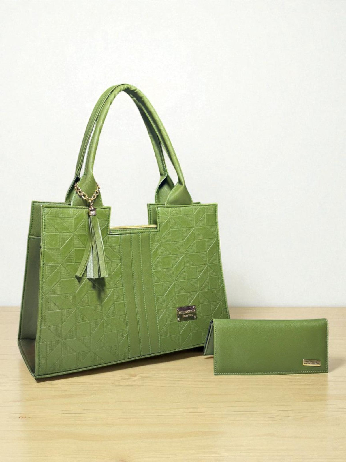 Bolsa de dama LUCIA color vino geométrica elegante grande resistente moda casual oficina