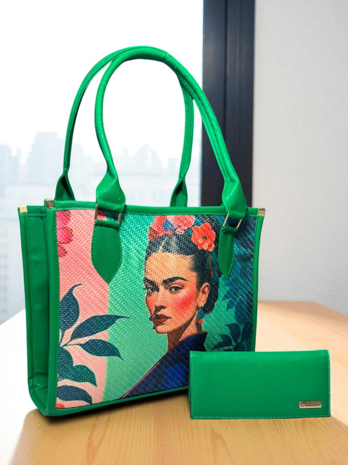 Bolsa Frida Sofía negra colores arte mexicano dama elegante moderna resistente tendencia