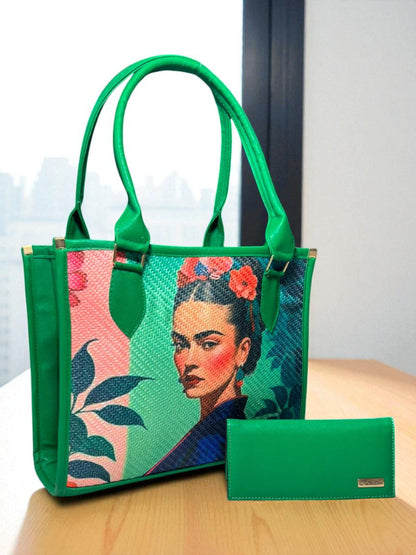 Bolsa Frida Sofía negra colores arte mexicano dama elegante moderna resistente tendencia
