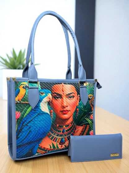 Bolsa Frida Sofía negra colores arte mexicano dama elegante moderna resistente tendencia