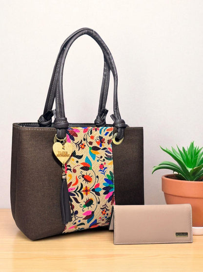Bolsa artesanal de dama SOFIA bordado floral colorido grande elegante resistente ideal revender