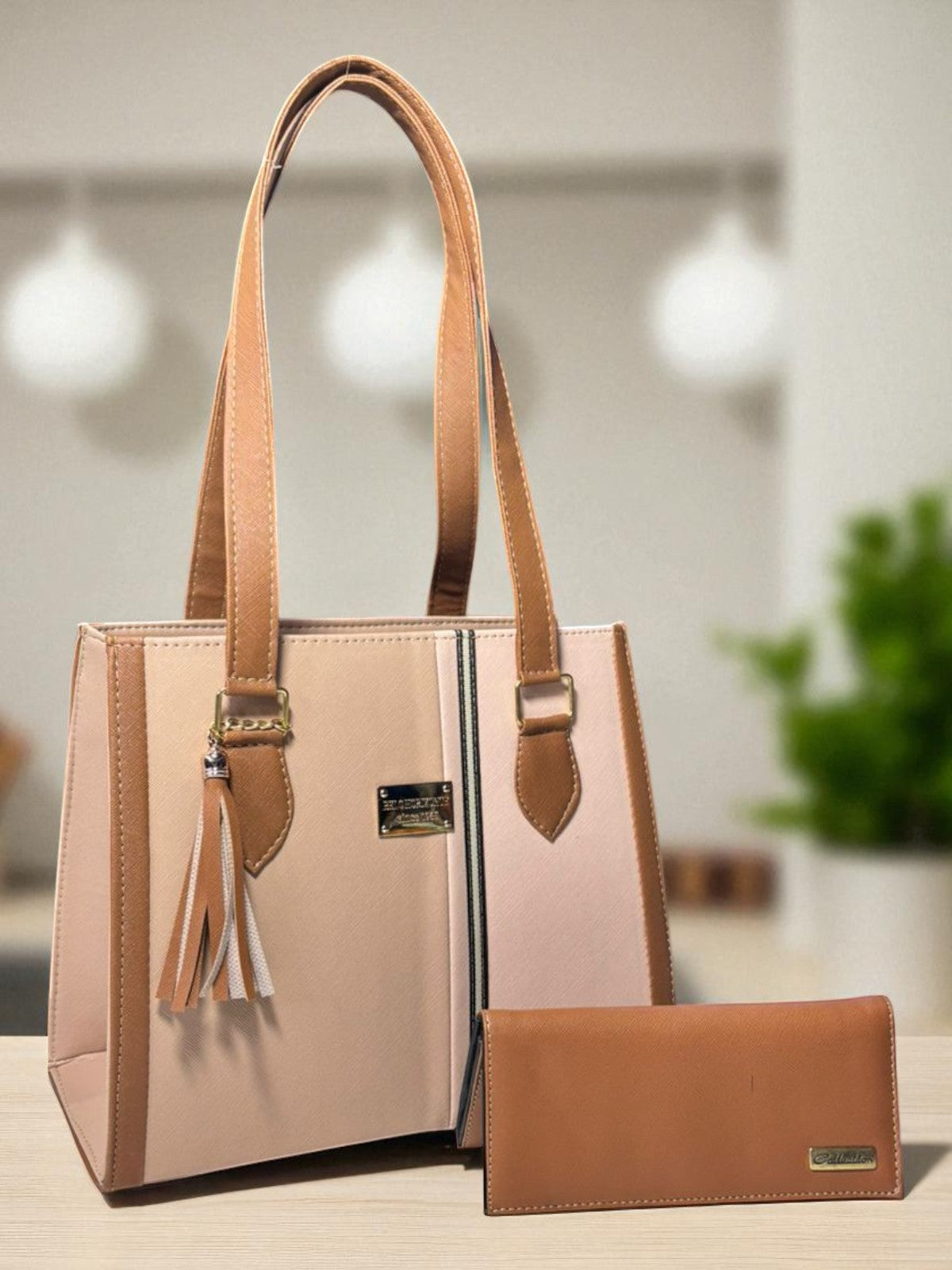 Bolsa de dama PERLA elegante roja y negra, bolso moderno resistente para revender