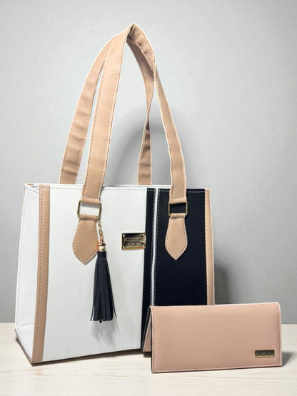 Bolsa de dama PERLA elegante roja y negra, bolso moderno resistente para revender