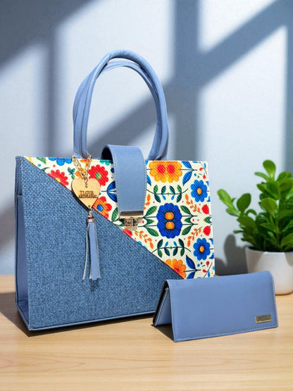 Bolsa de dama Daniela floral roja elegante grande casual sintética resistente tendencia