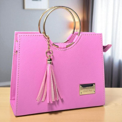 Bolsa de dama Victoria elegante moderna exclusiva negra sintética alta calidad duradera