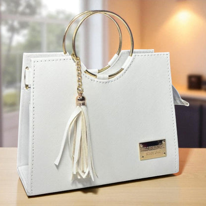 Bolsa de dama Victoria elegante moderna exclusiva negra sintética alta calidad duradera