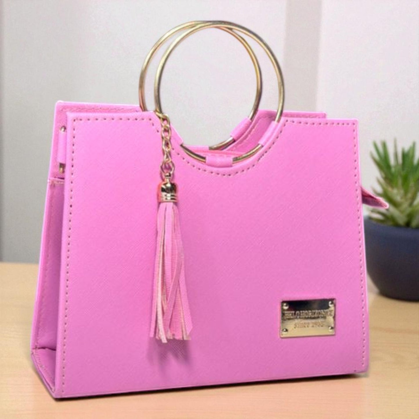 Bolsa de dama Victoria elegante moderna exclusiva negra sintética alta calidad duradera