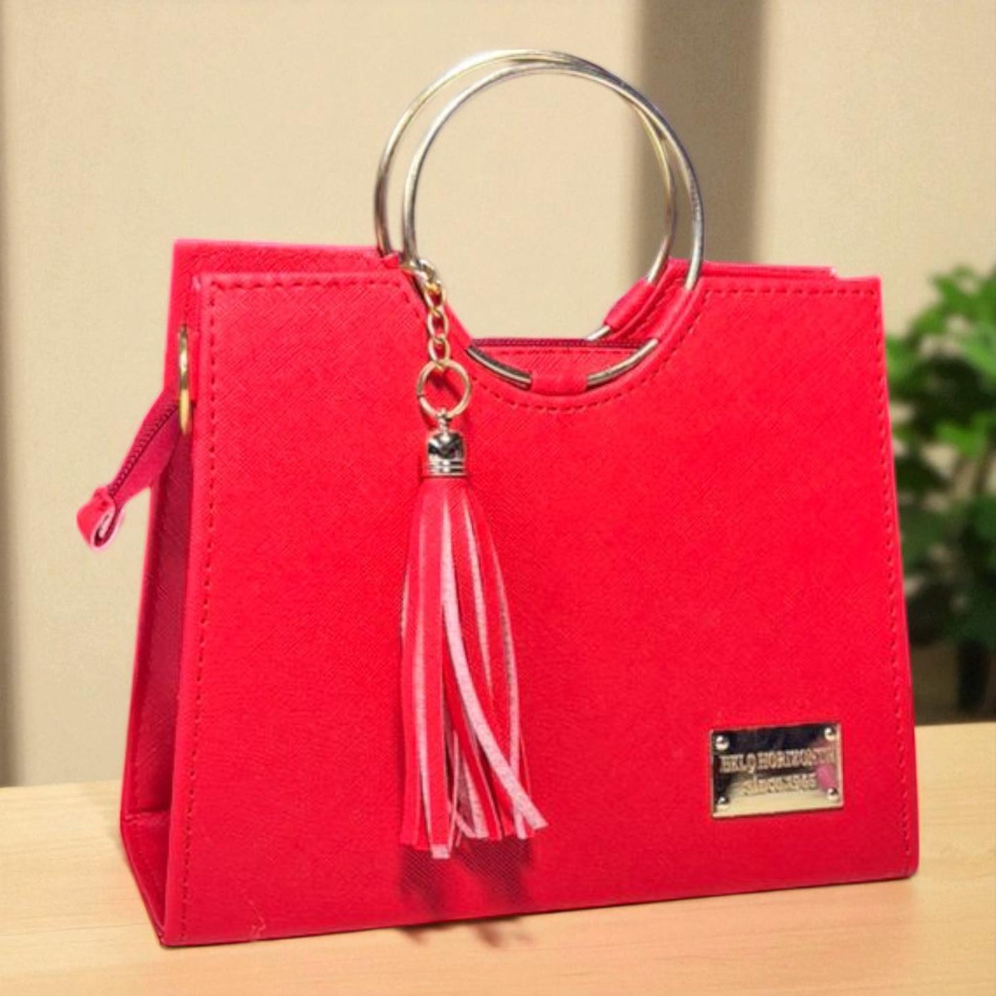 Bolsa de dama Victoria elegante moderna exclusiva negra sintética alta calidad duradera