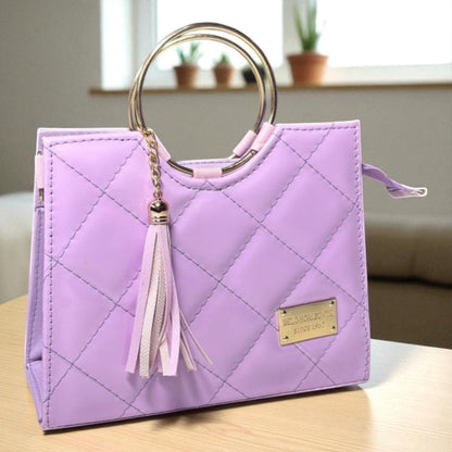 Bolsa de dama Victoria elegante moderna exclusiva negra sintética alta calidad duradera