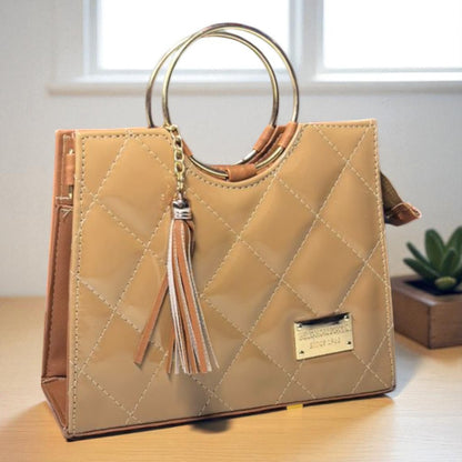 Bolsa de dama Victoria elegante moderna exclusiva negra sintética alta calidad duradera