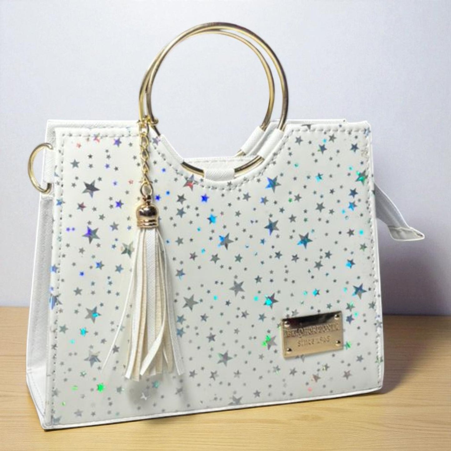 Bolsa de dama Victoria elegante moderna exclusiva negra sintética alta calidad duradera