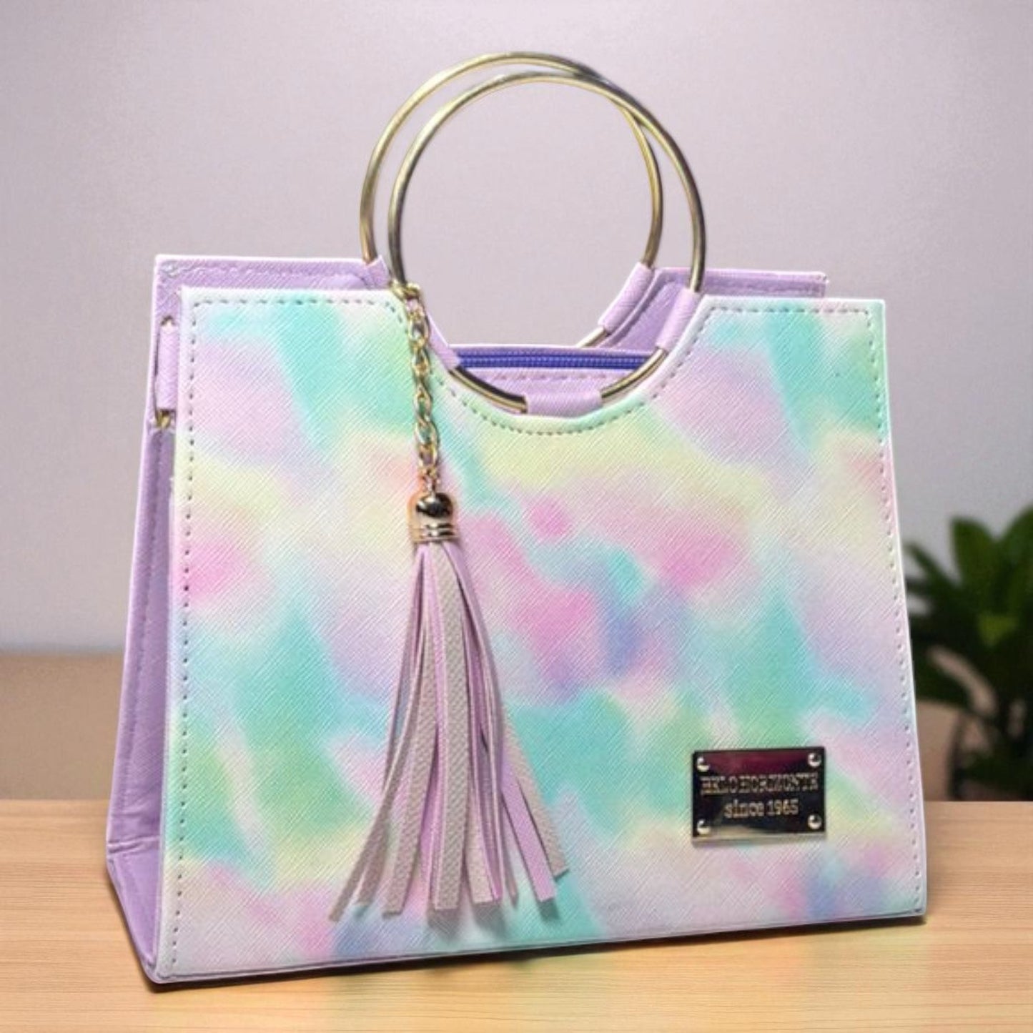 Bolsa de dama Victoria elegante moderna exclusiva negra sintética alta calidad duradera