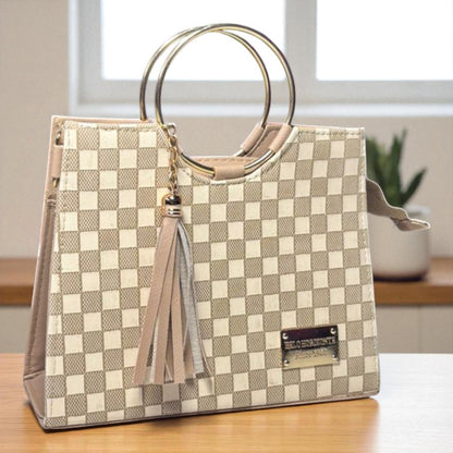 Bolsa de dama Victoria elegante moderna exclusiva negra sintética alta calidad duradera