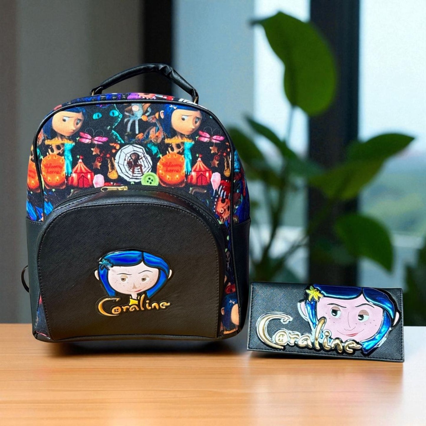 MOCHILA de dama Personajes divertida moderna exclusiva morada sintética alta calidad duradera hola