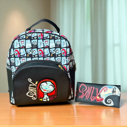 MOCHILA de dama Personajes divertida moderna exclusiva morada sintética alta calidad duradera hola