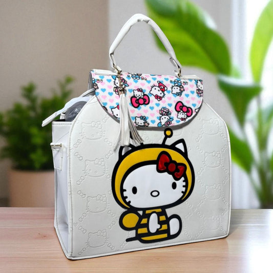 MOCHILA de dama Personajes divertida moderna exclusiva morada sintética alta calidad duradera