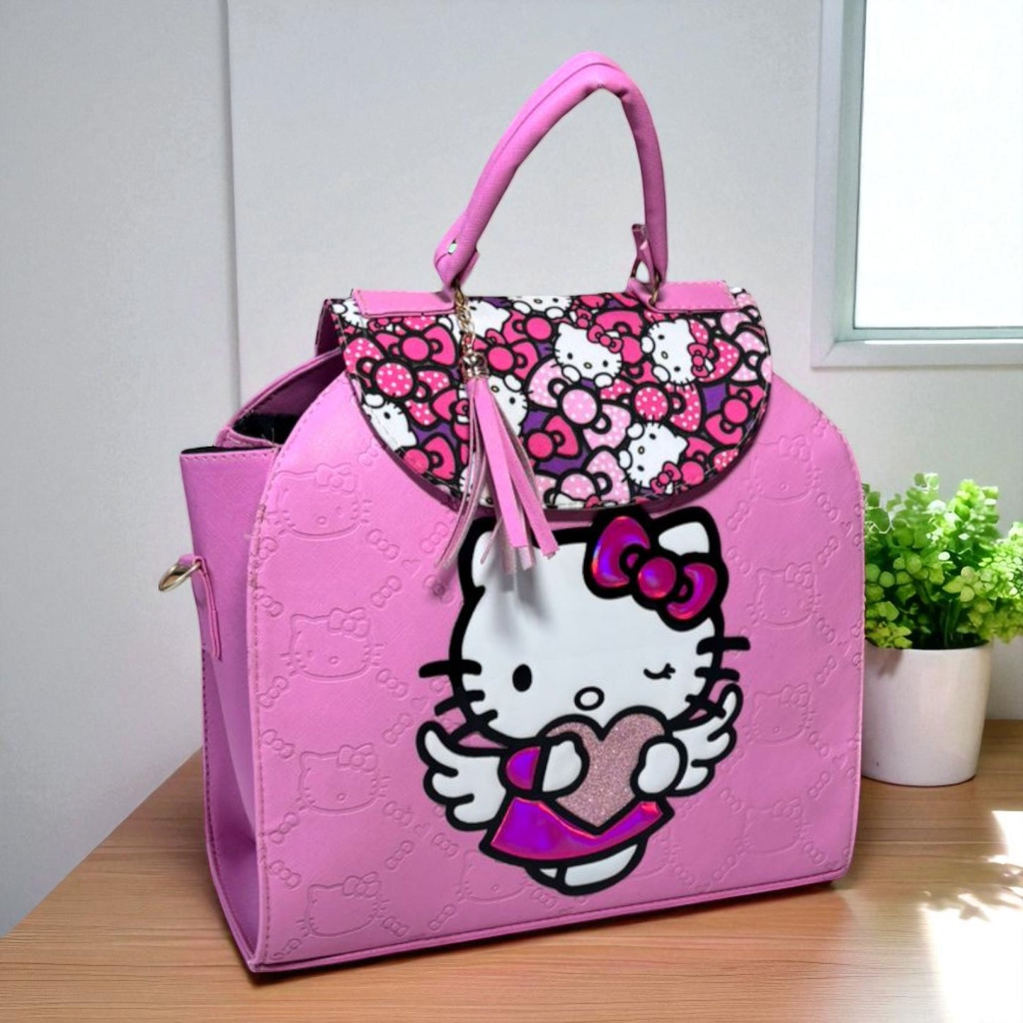 MOCHILA de dama Personajes divertida moderna exclusiva morada sintética alta calidad duradera