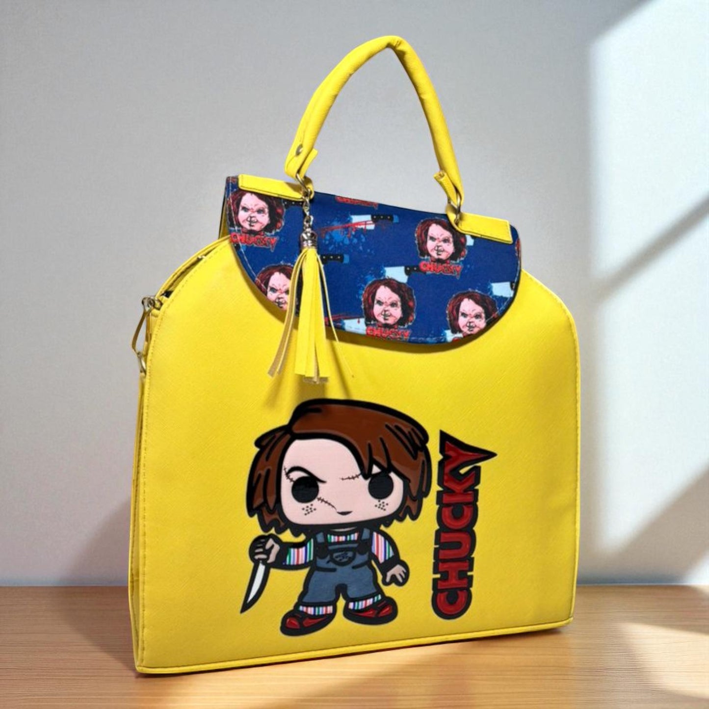 MOCHILA de dama Personajes divertida moderna exclusiva morada sintética alta calidad duradera