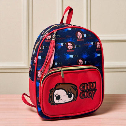 MOCHILA de dama Personajes divertida moderna exclusiva morada sintética alta calidad duradera hola