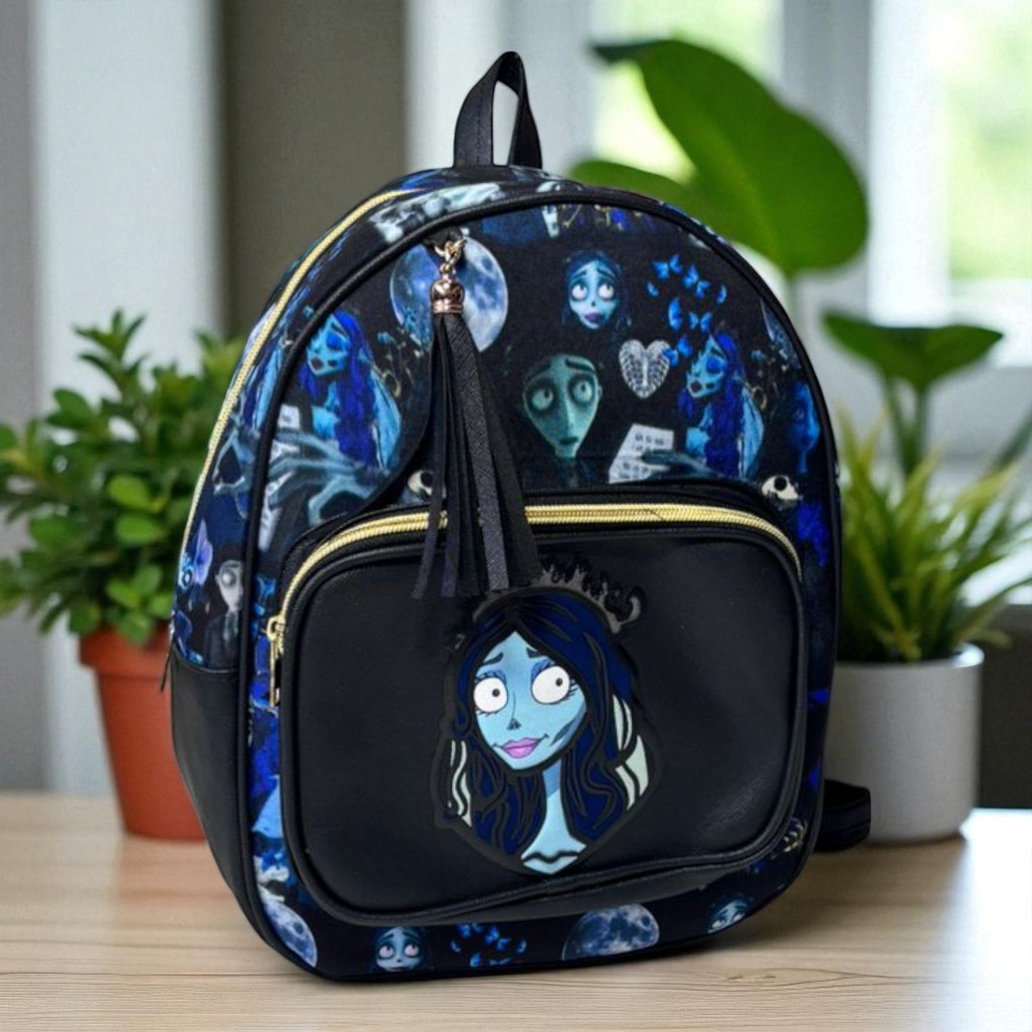 MOCHILA de dama Personajes divertida moderna exclusiva morada sintética alta calidad duradera hola