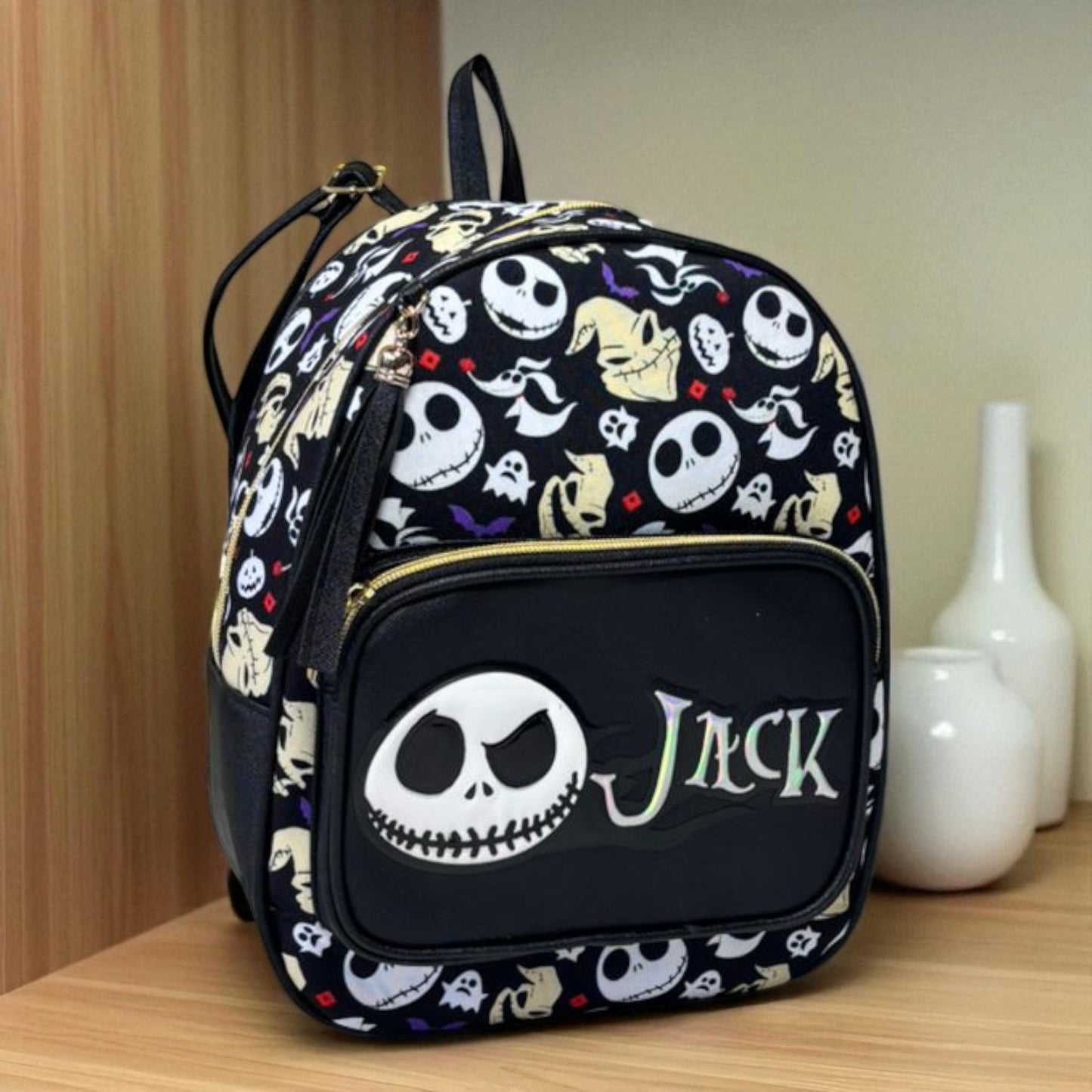 MOCHILA de dama Personajes divertida moderna exclusiva morada sintética alta calidad duradera hola