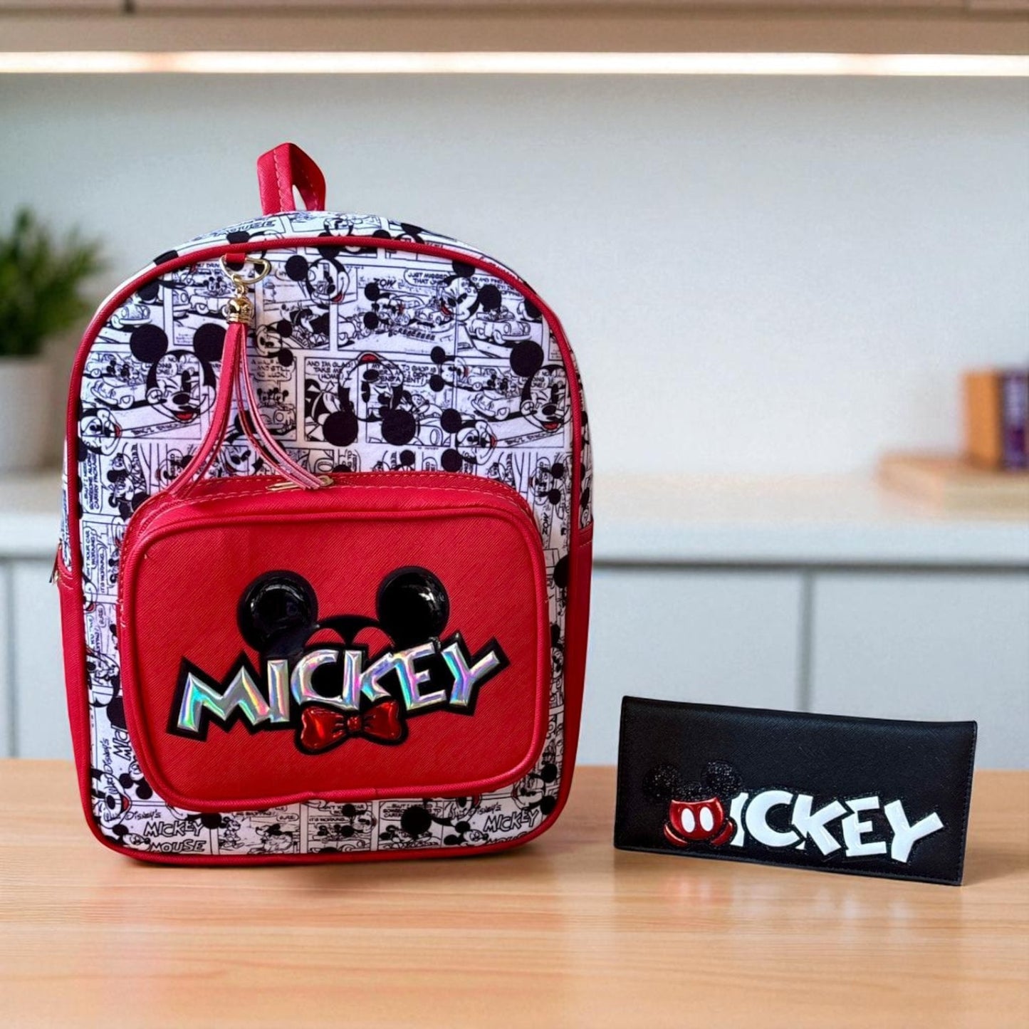 MOCHILA de dama Personajes divertida moderna exclusiva morada sintética alta calidad duradera