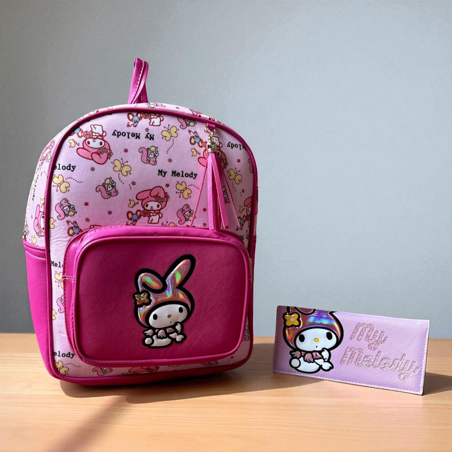 MOCHILA de dama Personajes divertida moderna exclusiva morada sintética alta calidad duradera