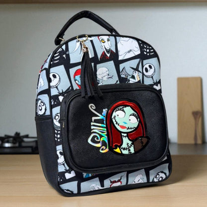 MOCHILA de dama Personajes divertida moderna exclusiva morada sintética alta calidad duradera