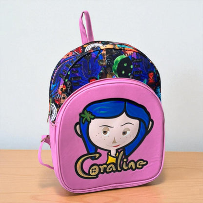 MOCHILA de dama Personajes divertida moderna exclusiva morada sintética alta calidad duradera