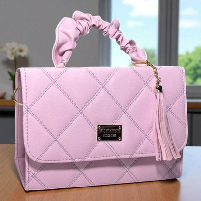 Bolsa holográfica de dama SANDY elegante con asa fruncida y diseño moderno