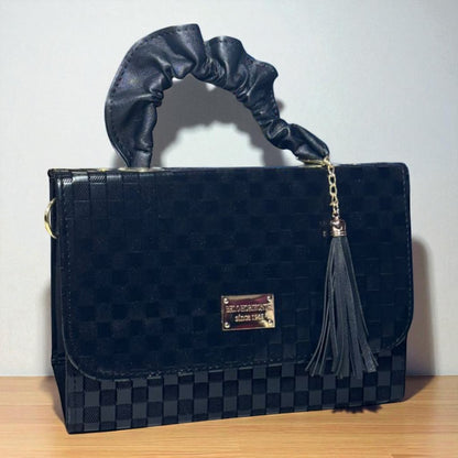 Bolsa holográfica de dama SANDY elegante con asa fruncida y diseño moderno