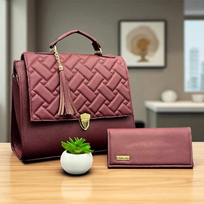 Bolsa de dama VANIA blanca elegante acolchada con asa corta y tassel moderno