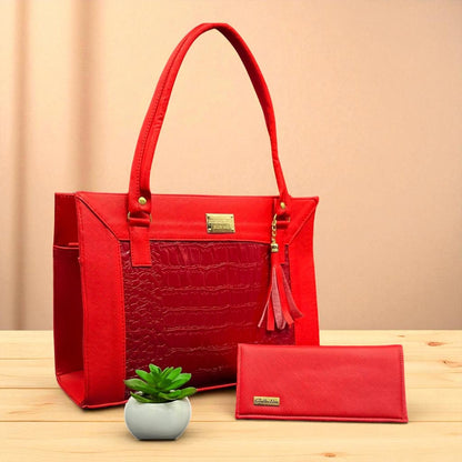 Bolsa de dama negra ITZEL elegante croco grande moderna con haza larga resistente