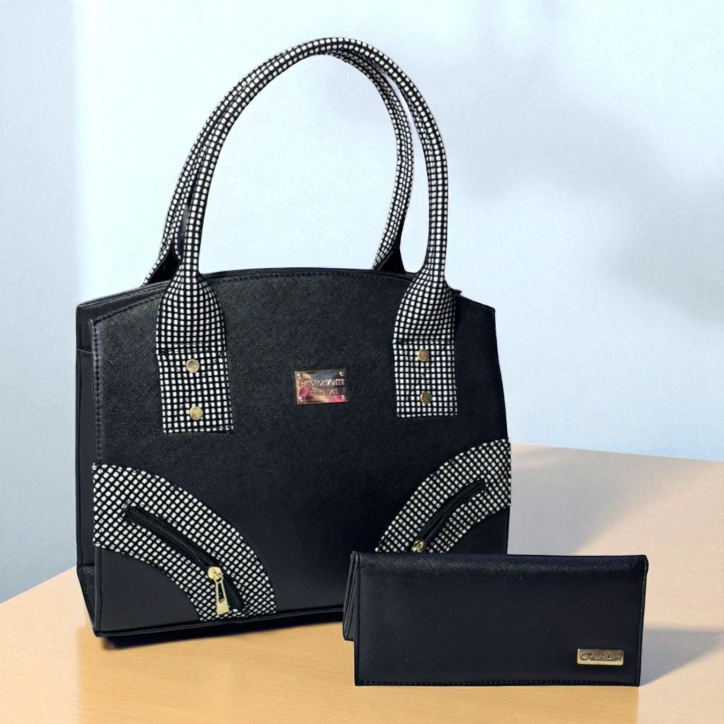 Bolsa de dama AIDEE café elegante con cierres frontales, resistente, moderna, ideal revender