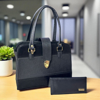 Bolsa de dama ELIZABETH blanca elegante con estrellas plateadas, moderna, espaciosa y resistente