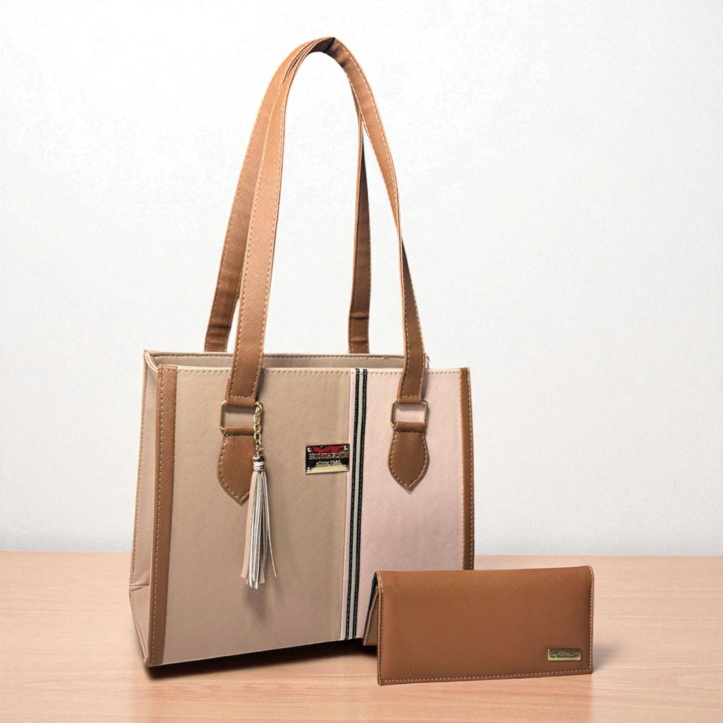 Bolsa de dama PERLA elegante roja y negra, bolso moderno resistente para revender