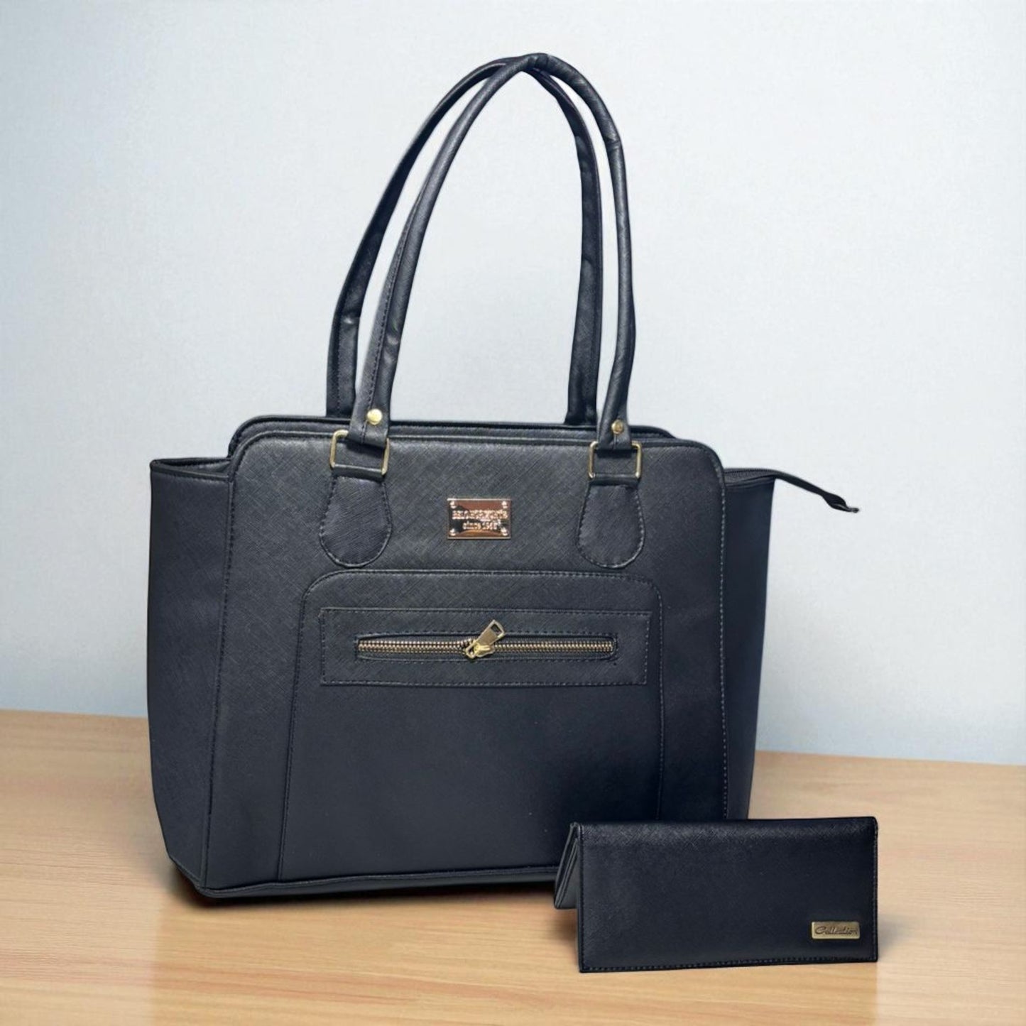 Bolsa de dama VERONICA beige elegante con cierre, amplia resistente moderna ideal regalo