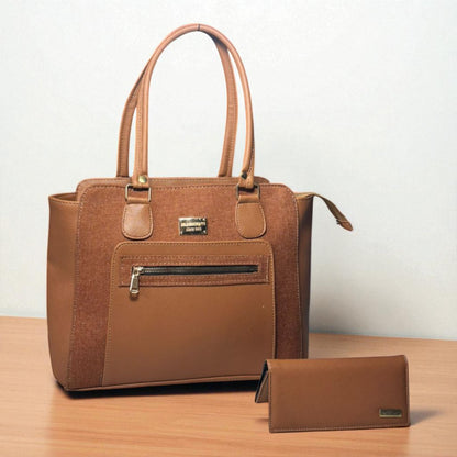 Bolsa de dama VERONICA beige elegante con cierre, amplia resistente moderna ideal regalo