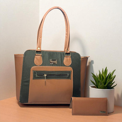 Bolsa de dama VERONICA beige elegante con cierre, amplia resistente moderna ideal regalo