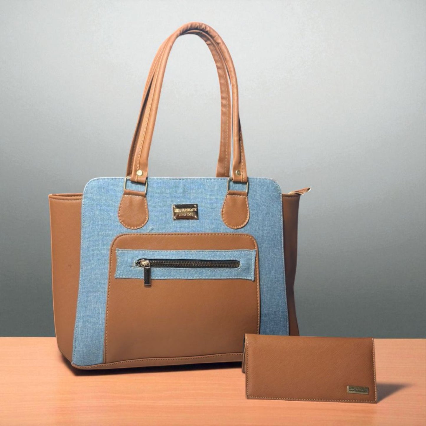 Bolsa de dama VERONICA beige elegante con cierre, amplia resistente moderna ideal regalo