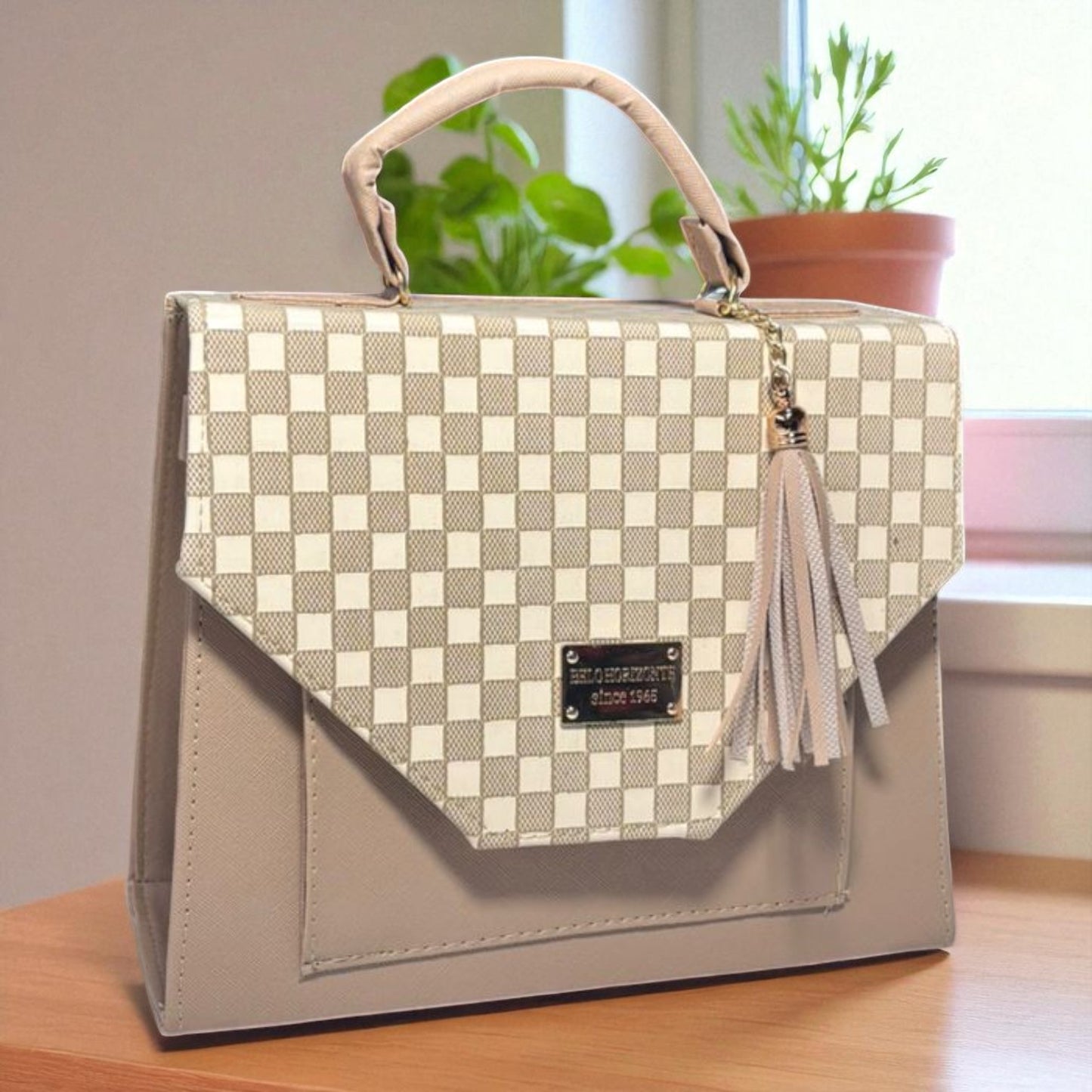 Bolsa blanca elegante de dama ANTONIA con estrellas holográficas moderna ideal para reventa