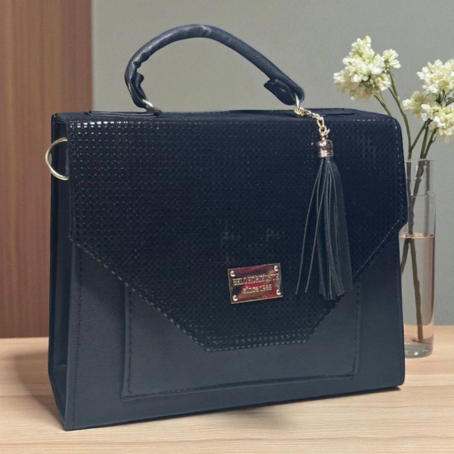 Bolsa blanca elegante de dama ANTONIA con estrellas holográficas moderna ideal para reventa