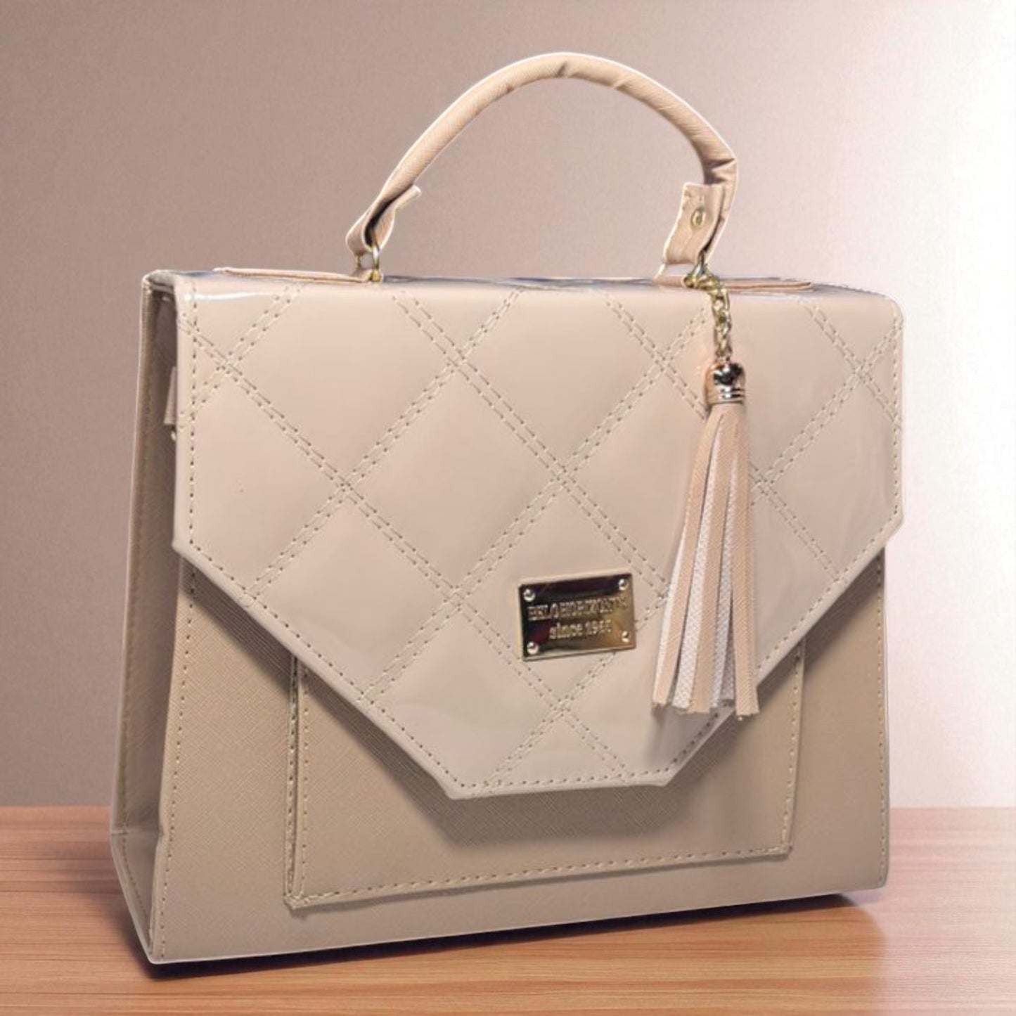 Bolsa blanca elegante de dama ANTONIA con estrellas holográficas moderna ideal para reventa