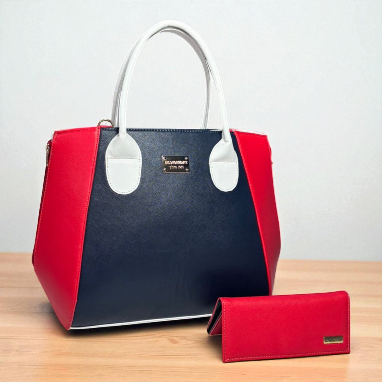 Bolsa de dama LILA elegante beige con negro, grande, moderna, resistente, ideal regalo