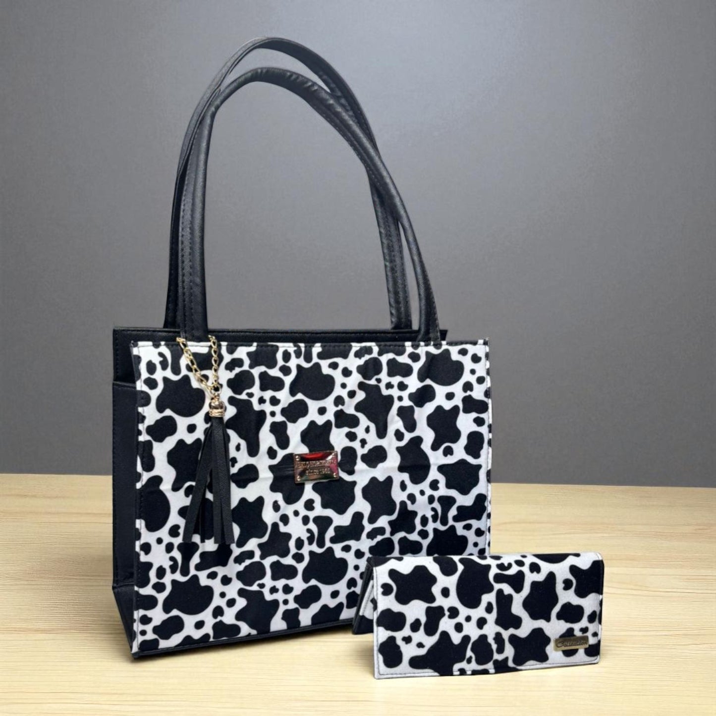 Bolsa blanca TITA elegante con estrellas holográficas, cartera a juego, ideal regalo