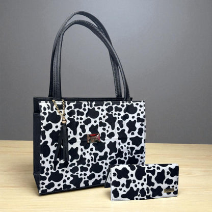 Bolsa blanca TITA elegante con estrellas holográficas, cartera a juego, ideal regalo