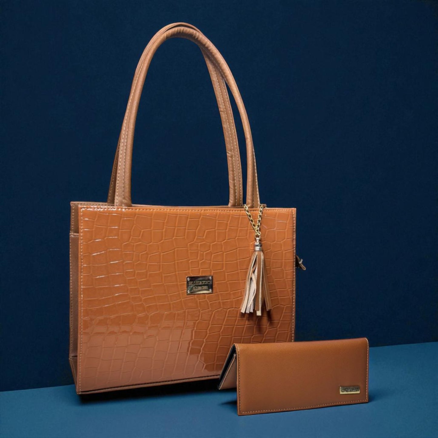 Bolsa blanca TITA elegante con estrellas holográficas, cartera a juego, ideal regalo