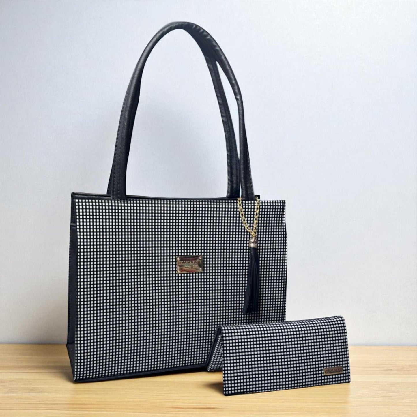 Bolsa blanca TITA elegante con estrellas holográficas, cartera a juego, ideal regalo